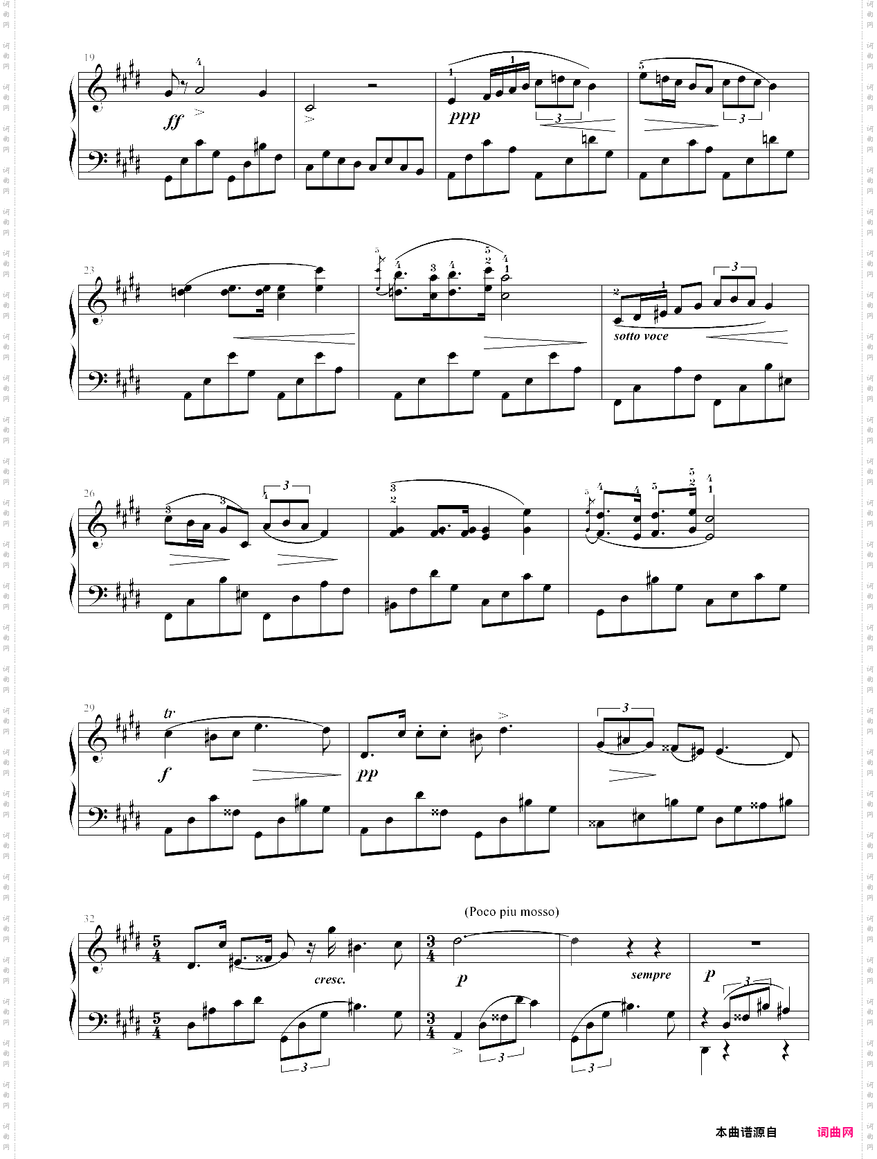 223·第八级自选曲目升c小调夜曲-中国音乐学院钢琴考级全国通用教材第二套