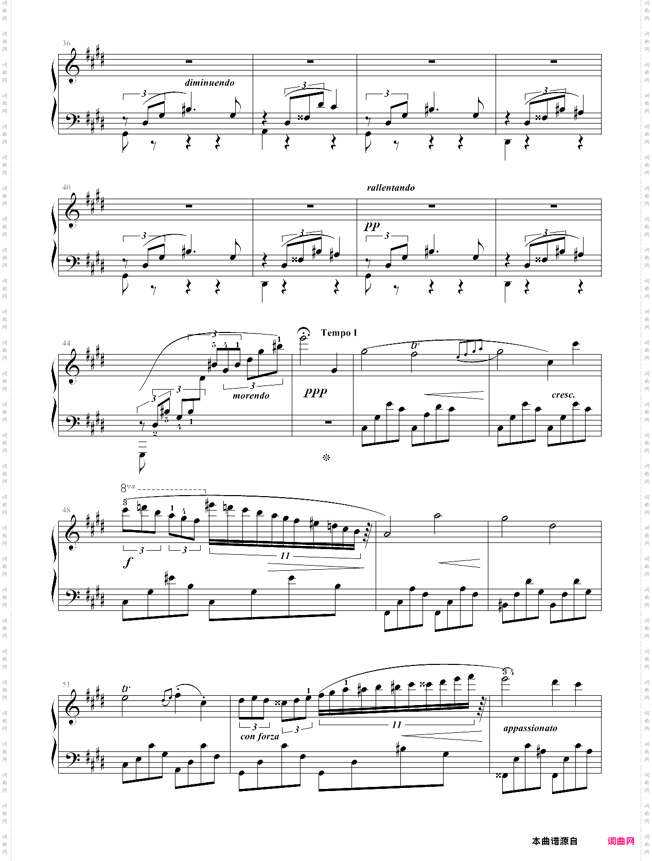 223·第八级自选曲目升c小调夜曲-中国音乐学院钢琴考级全国通用教材第二套