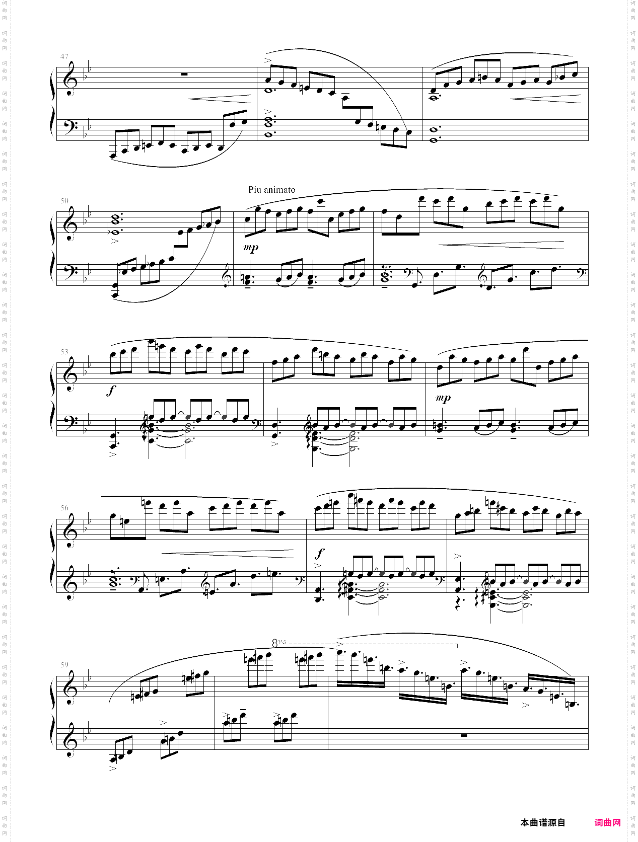 282·第十级中外名曲山泉-中国音乐学院钢琴考级全国通用教材第二套