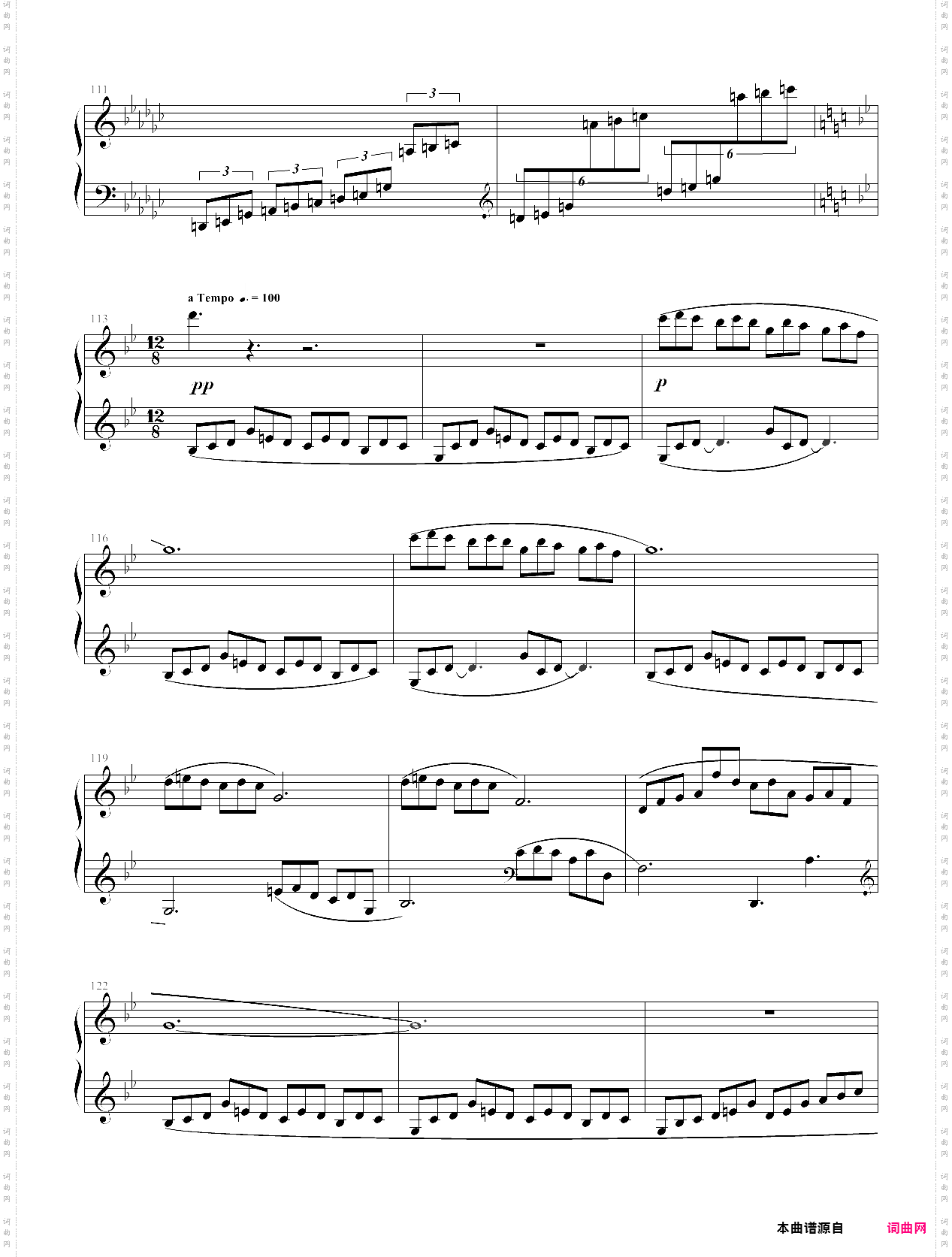 282·第十级中外名曲山泉-中国音乐学院钢琴考级全国通用教材第二套