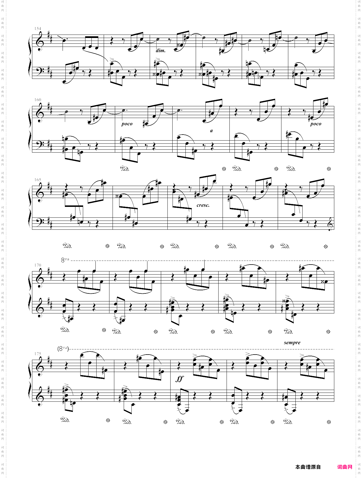 280·第十级中外名曲谐谑曲no·20下-中国音乐学院钢琴考级全国通用教材第二套