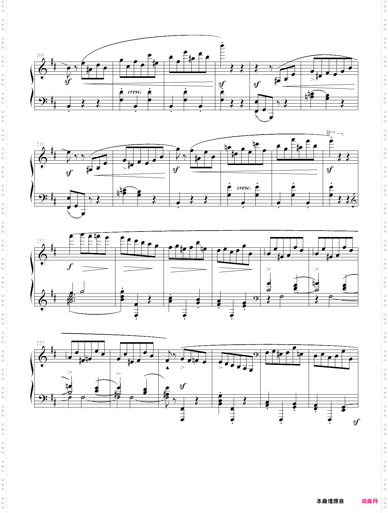 280·第十级中外名曲谐谑曲no·20下-中国音乐学院钢琴考级全国通用教材第二套