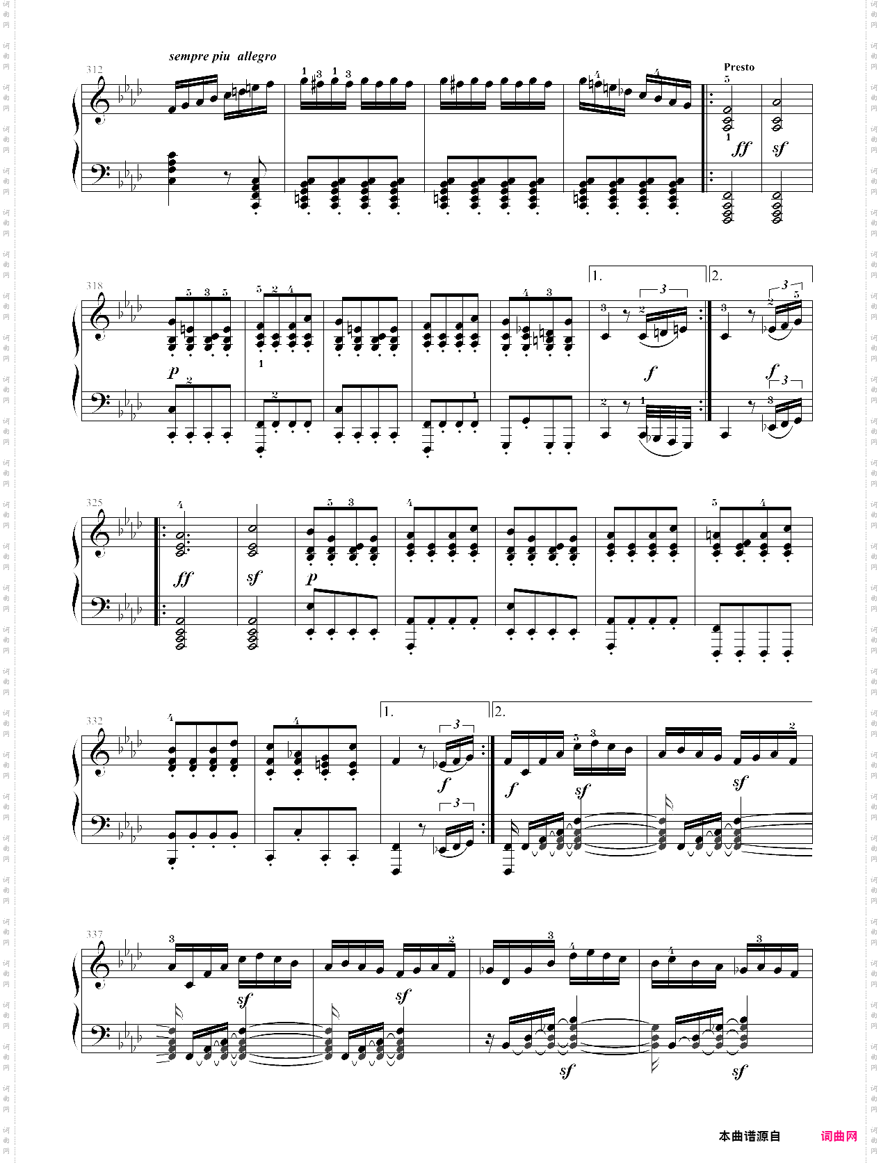 276·第十级奏鸣曲奏鸣曲热情 第三乐章-中国音乐学院钢琴考级全国通用教材第二套