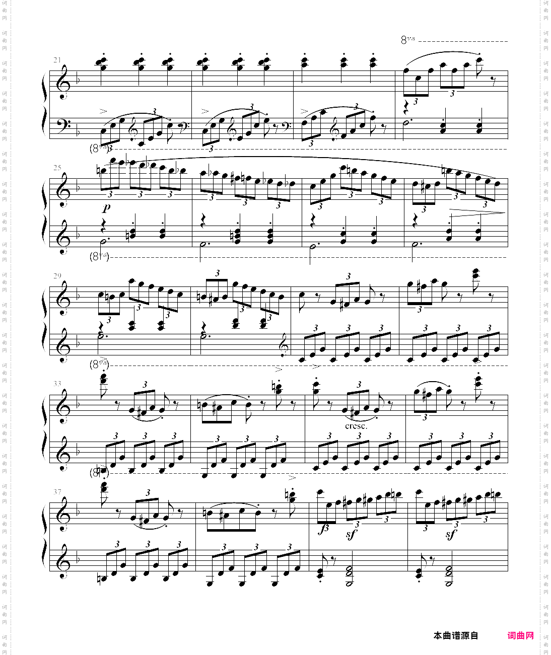 练习曲op·748 no·21-车尔尼 考级