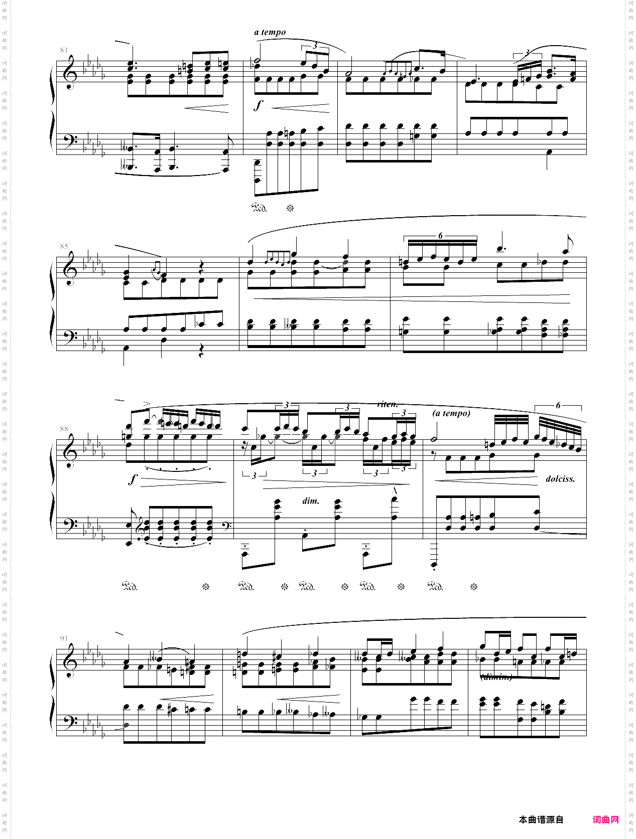 278·第十级中外名曲波兰舞曲op·26 no·1-中国音乐学院钢琴考级全国通用教材第二套