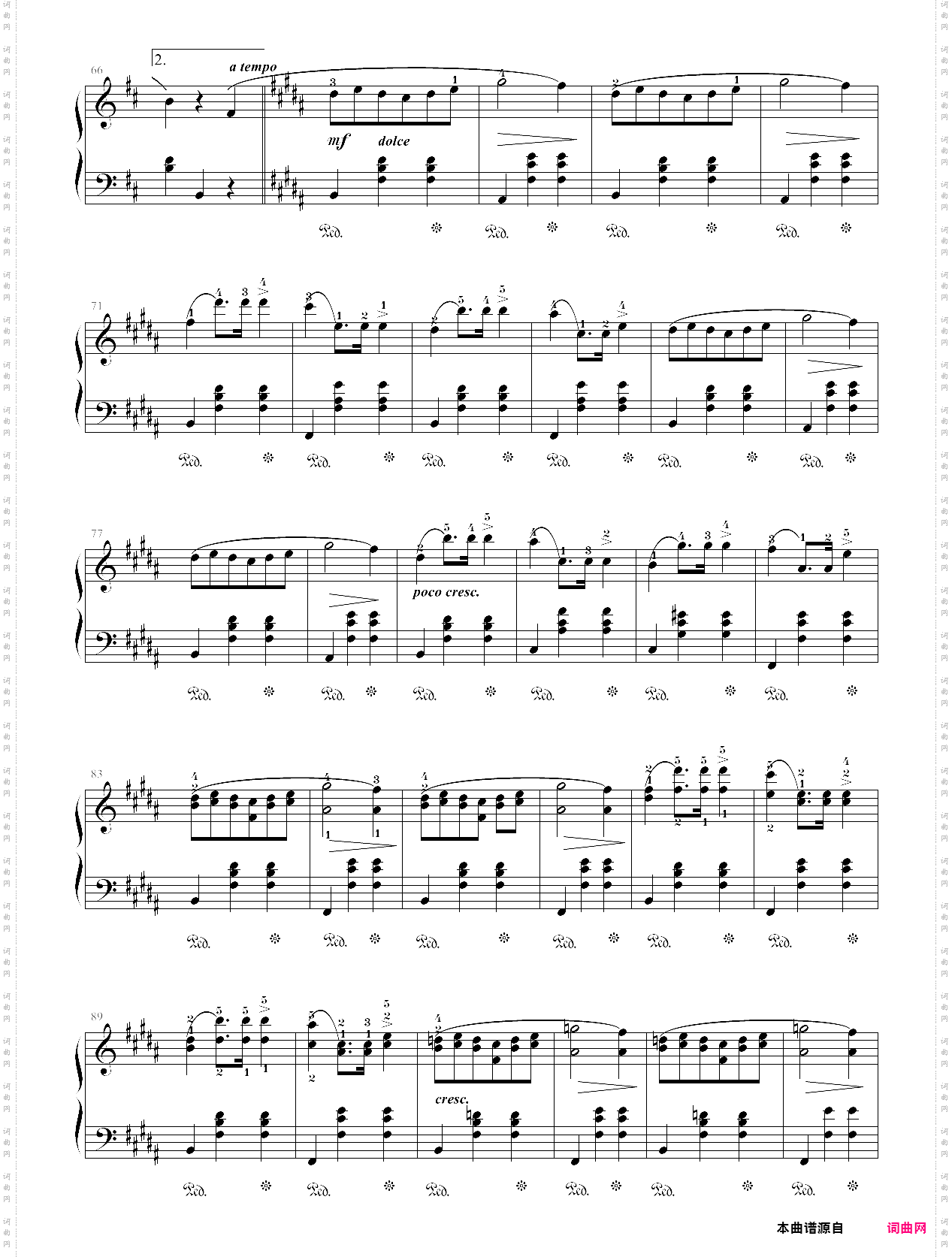 140·第六级自选曲目圆舞曲op·69_no·2-中国音乐学院钢琴考级全国通用教材第二套