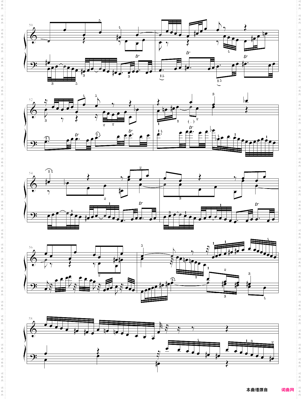 274·第十级前奏曲与赋格前奏曲与赋格平均律no·20-中国音乐学院钢琴考级全国通用教材第二套
