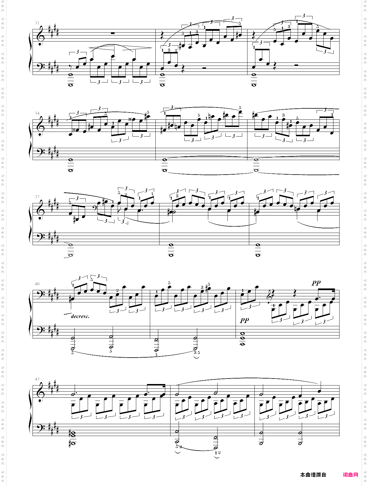 142·第六级自选曲目奏鸣曲月光-中国音乐学院钢琴考级全国通用教材第二套