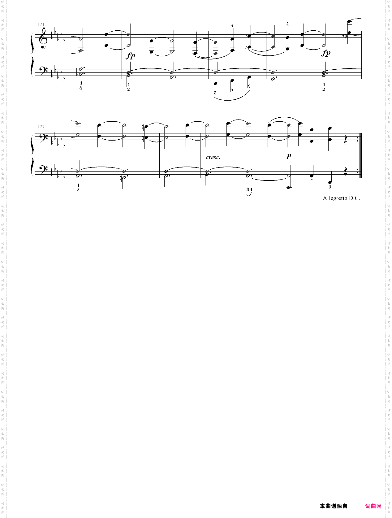142·第六级自选曲目奏鸣曲月光-中国音乐学院钢琴考级全国通用教材第二套