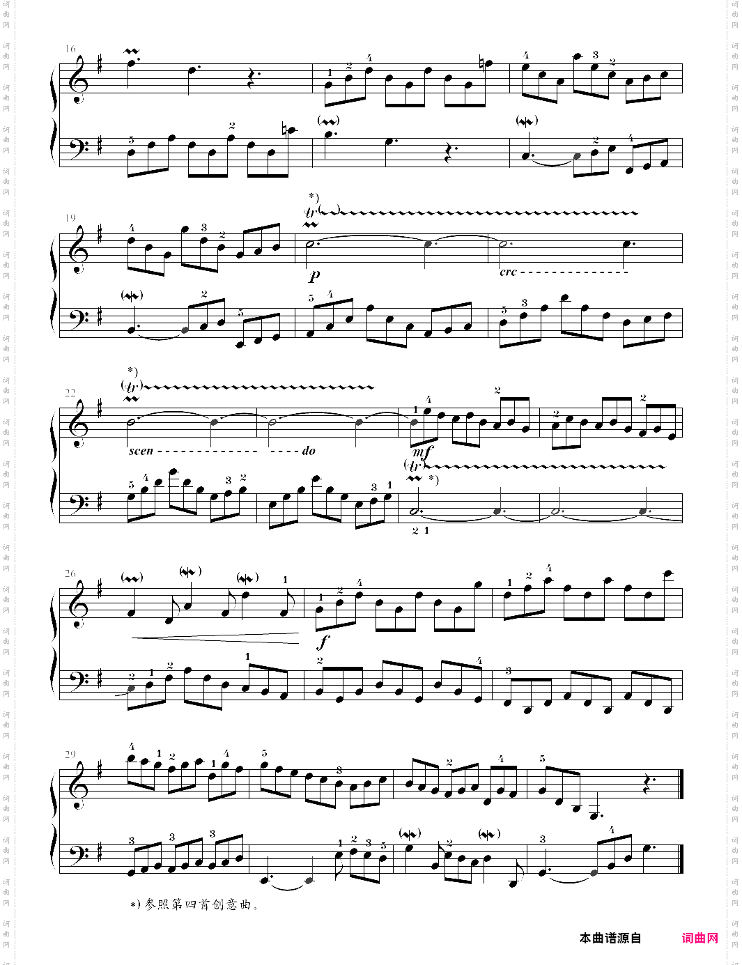二部创意曲 invensions no·10bach·巴赫