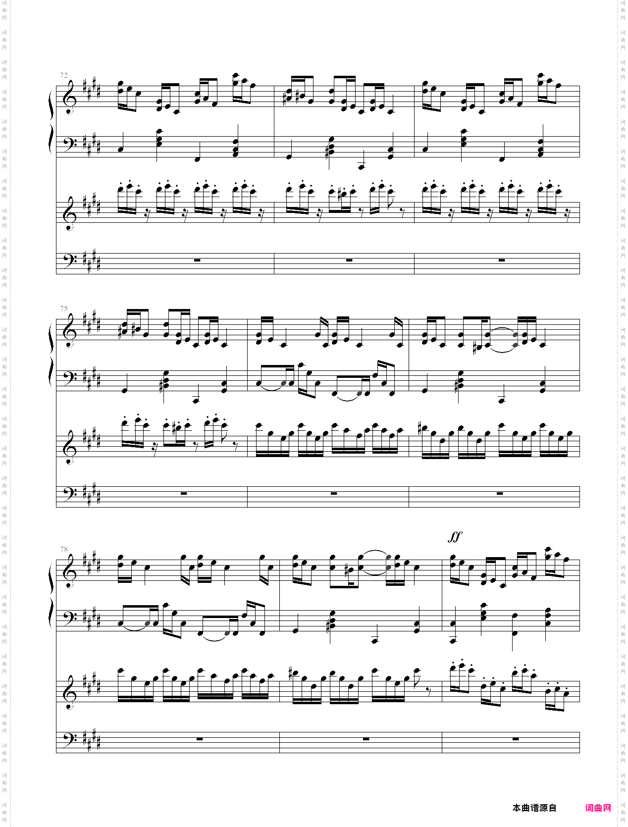 克罗地亚狂想曲钢琴+电子乐器合奏
