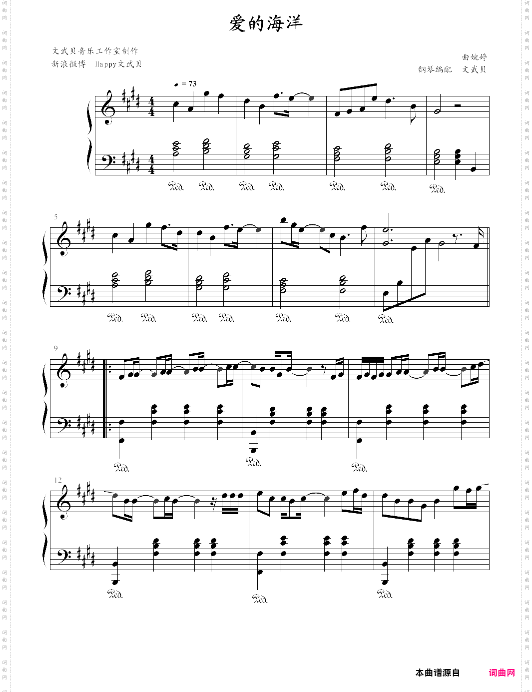 爱的海洋曲婉婷