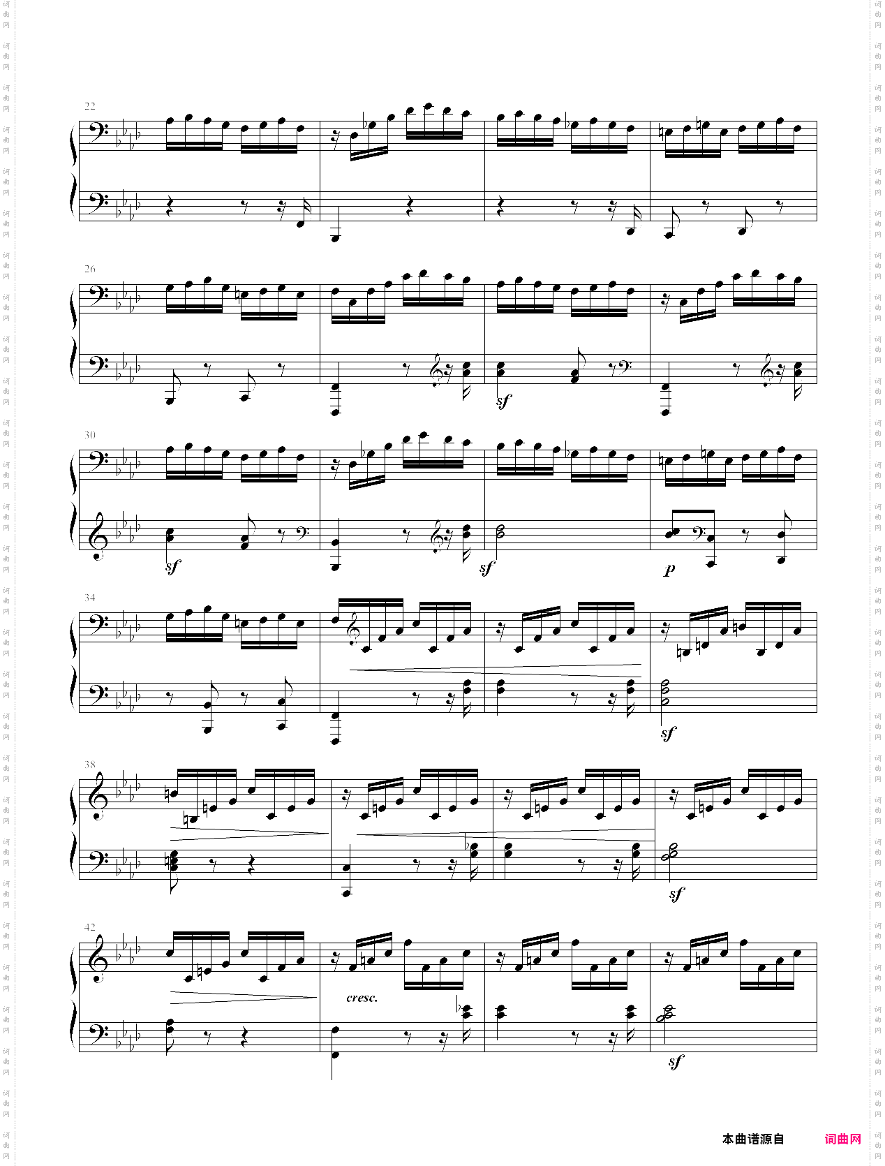 热情钢琴奏鸣曲第3乐章