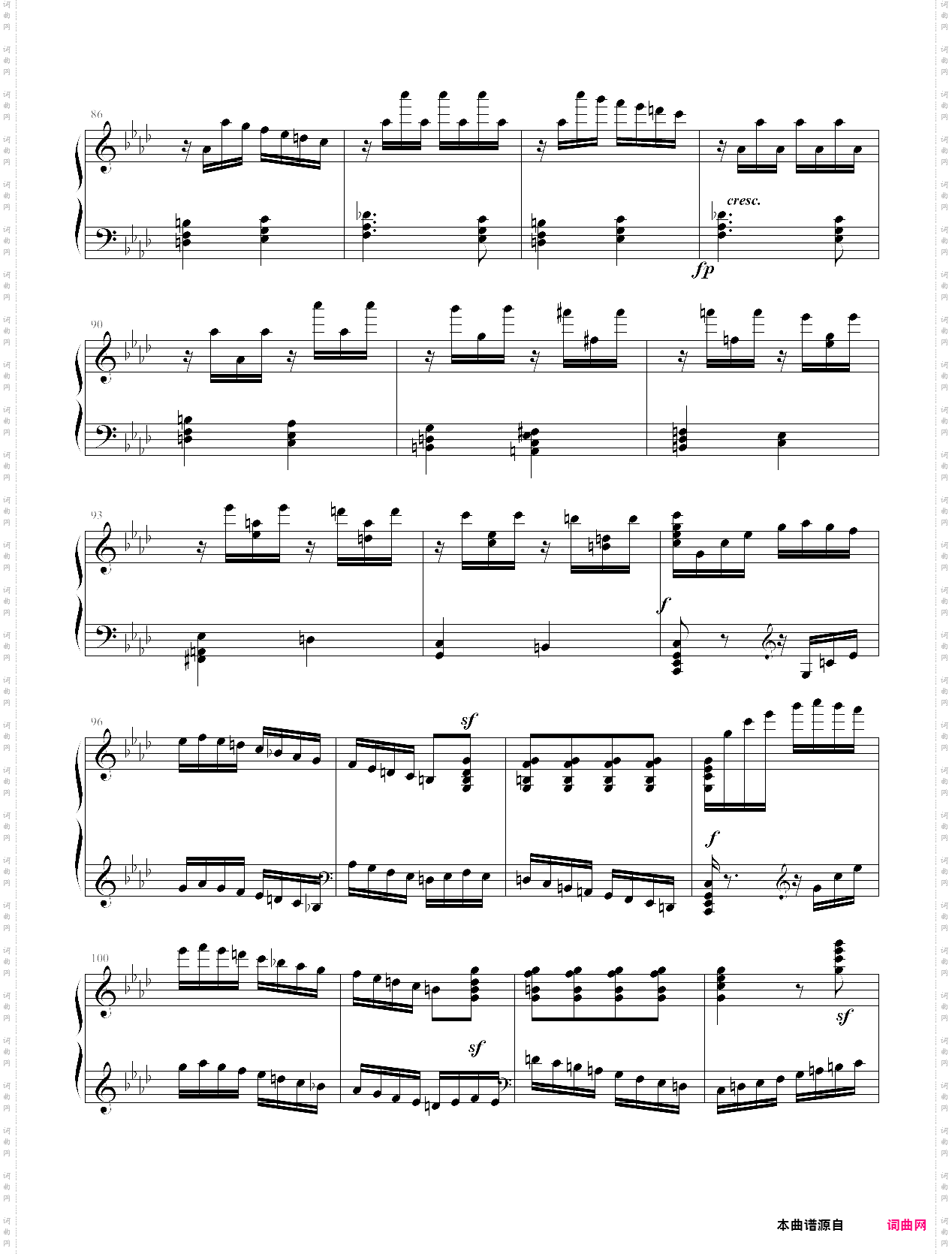 热情钢琴奏鸣曲第3乐章