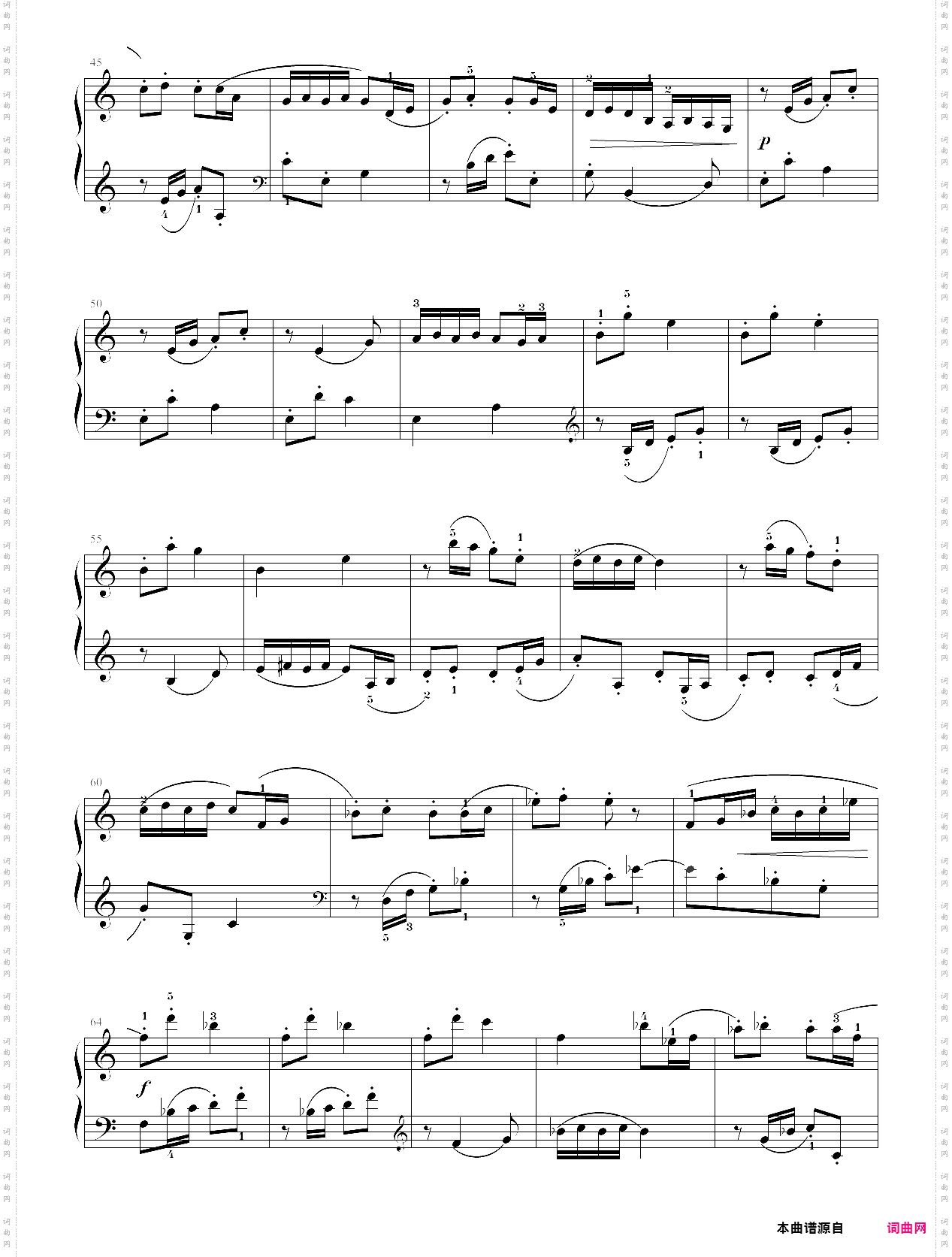76·第七级复调乐曲宫调式—小喇叭-中央音乐学院业余考级教程