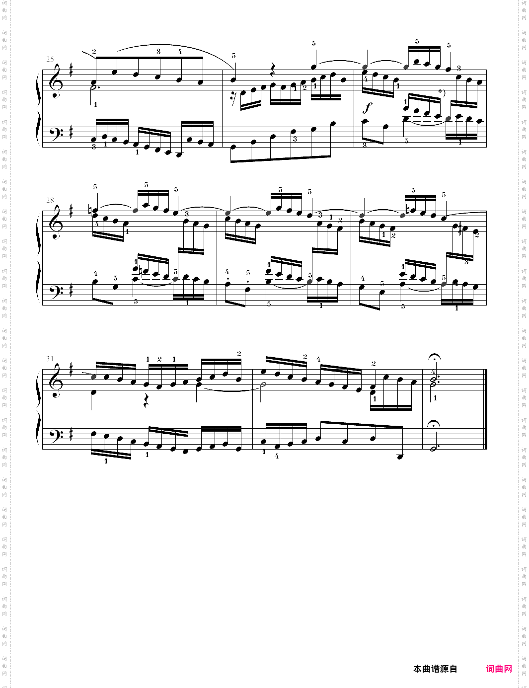 三部创意曲 sinfonia no·10 g大调巴赫