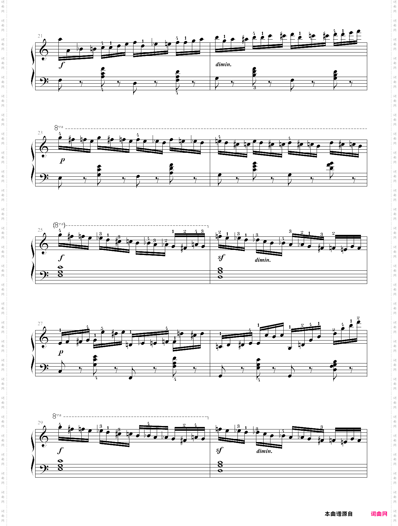 168·第六级练习曲车尔尼299no·15-中央音乐学院业余考级教程