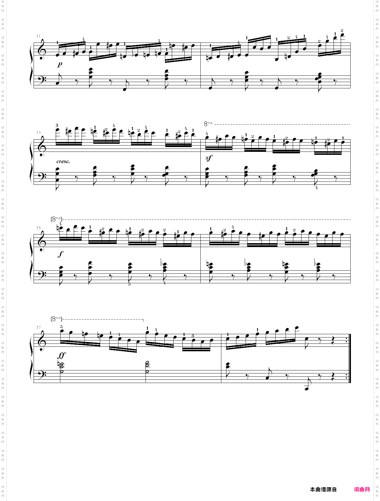 168·第六级练习曲车尔尼299no·15-中央音乐学院业余考级教程