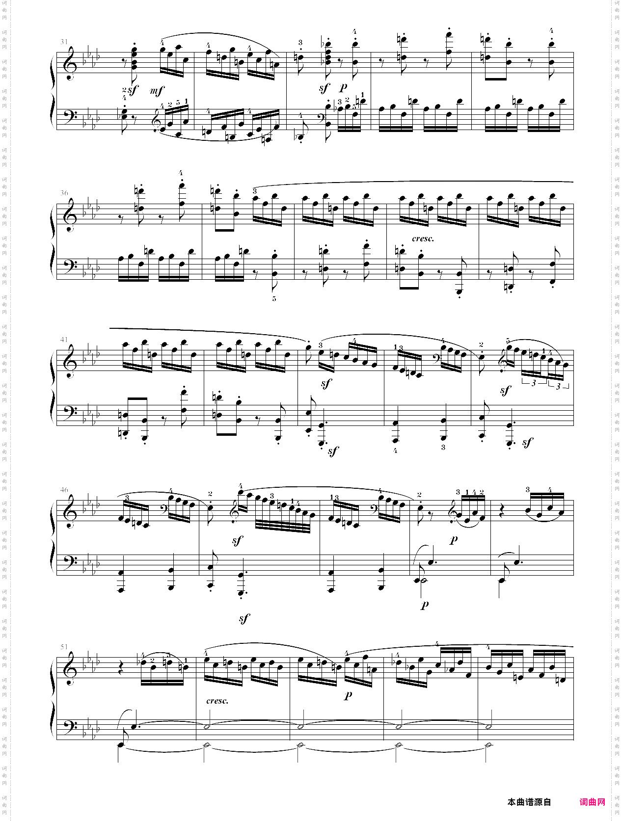 ba大调奏鸣曲第四章op·26，中音协考级10级06
