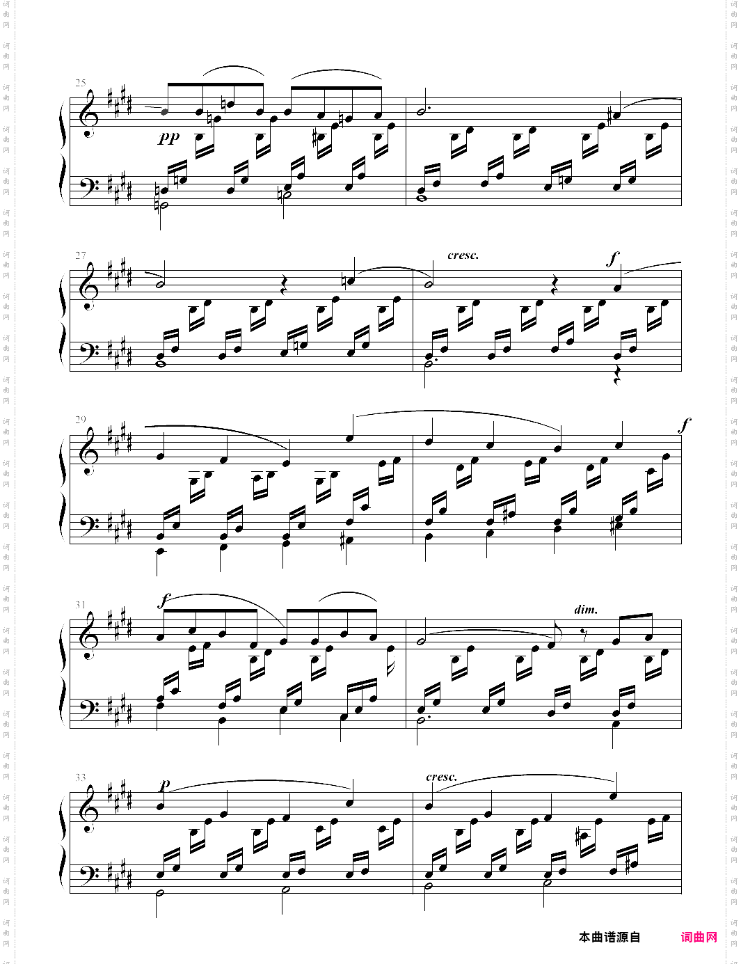 8-一e大调无词歌-门德尔松