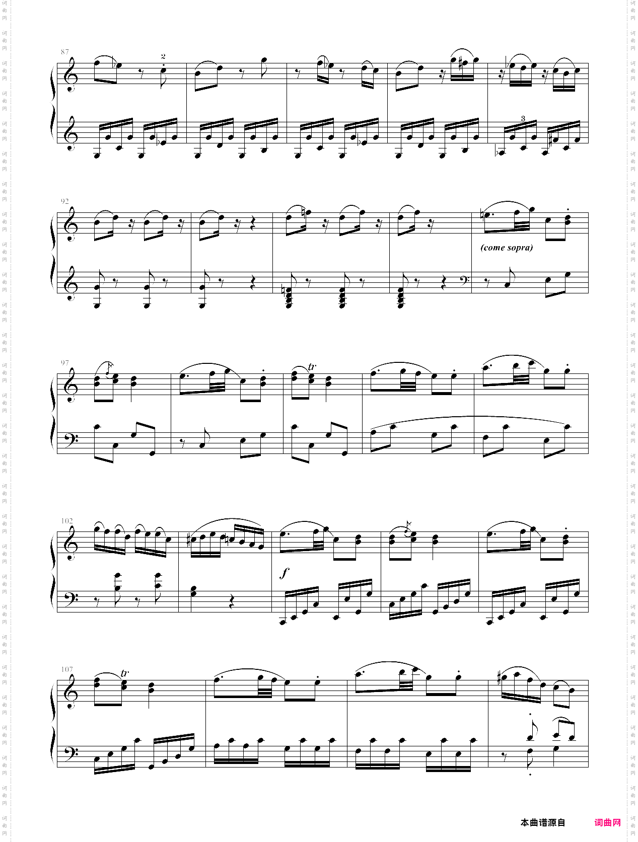 c大调奏鸣曲第三乐章中音协考级8级04