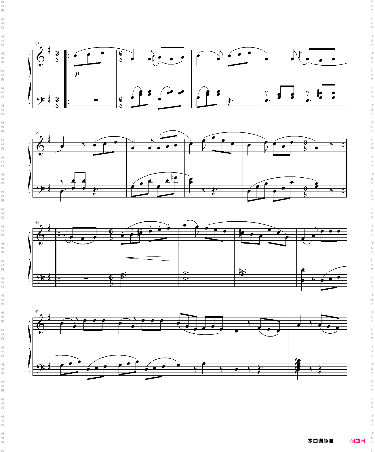g大调小奏鸣曲