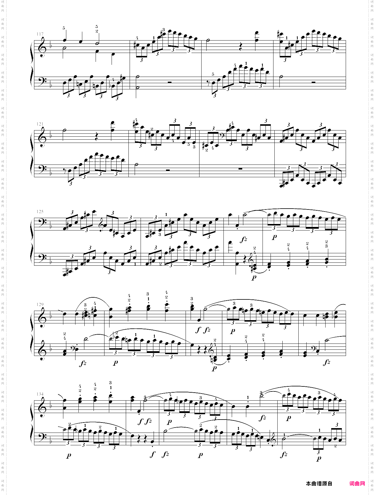f大调奏鸣曲第一乐章 k·494中音协考级9级05