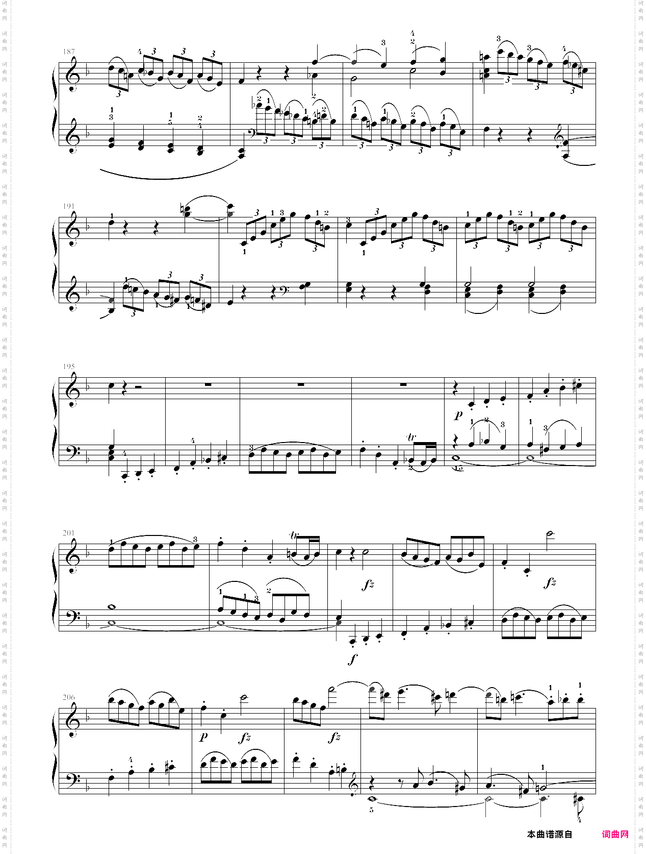 f大调奏鸣曲第一乐章 k·494中音协考级9级05