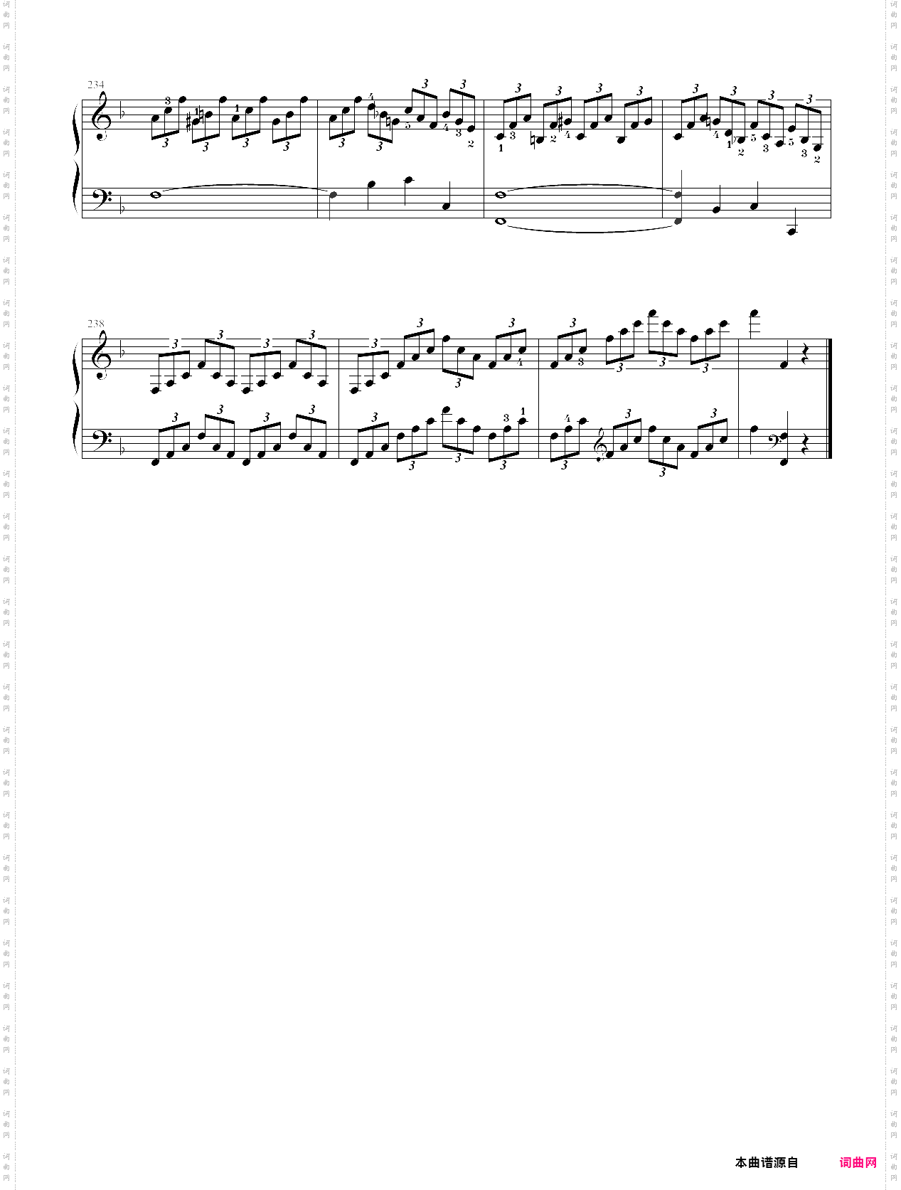 f大调奏鸣曲第一乐章 k·494中音协考级9级05