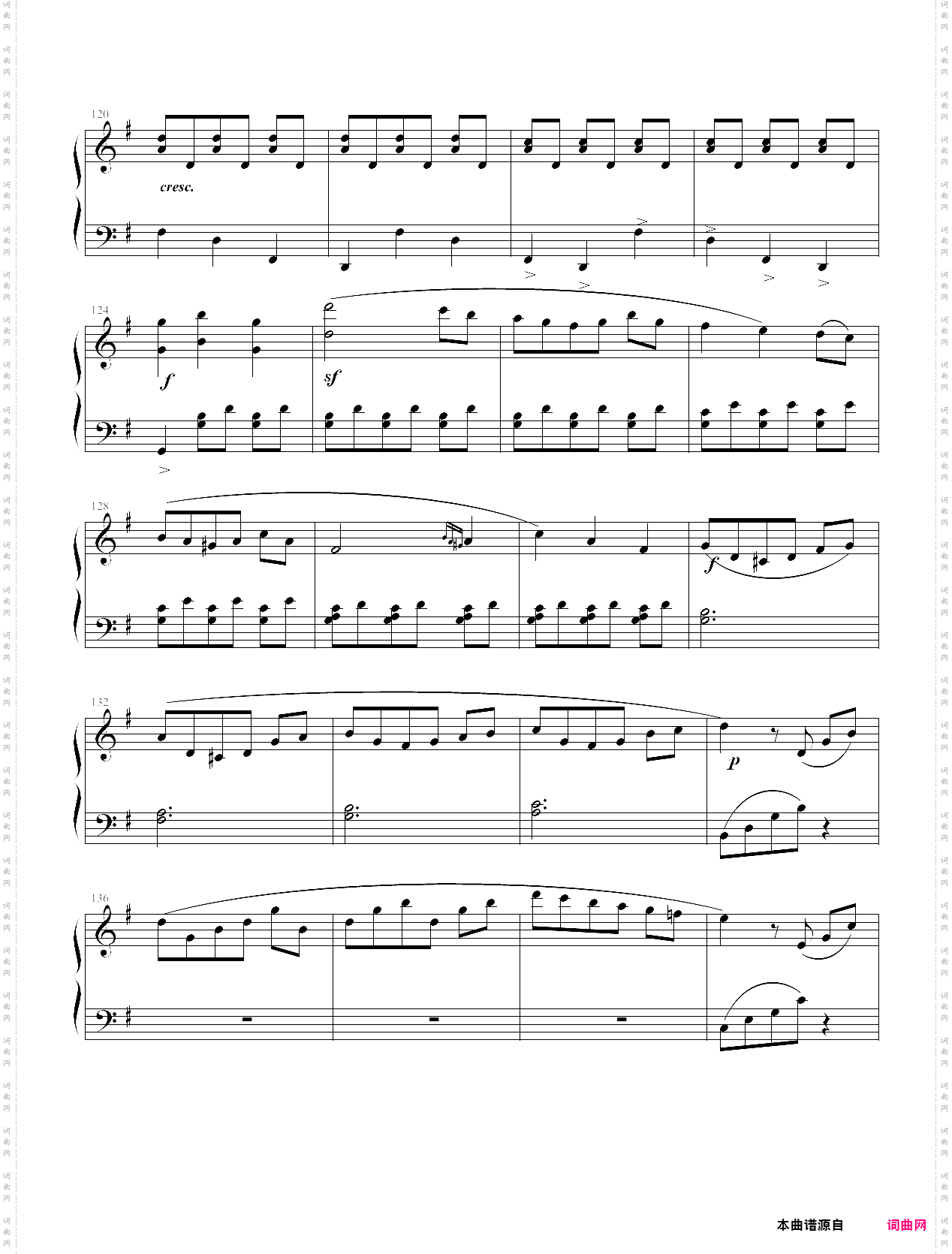 第25号g大调钢琴奏鸣曲 - 第一乐章