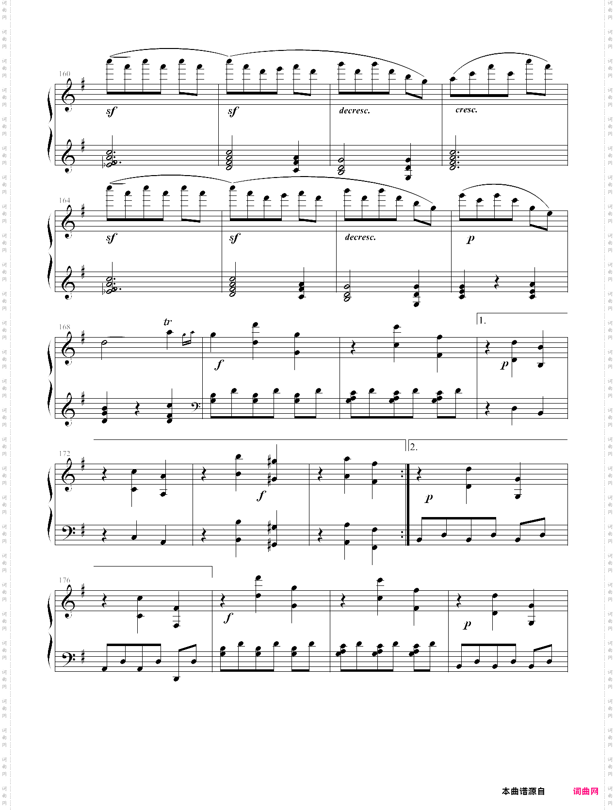第25号g大调钢琴奏鸣曲 - 第一乐章