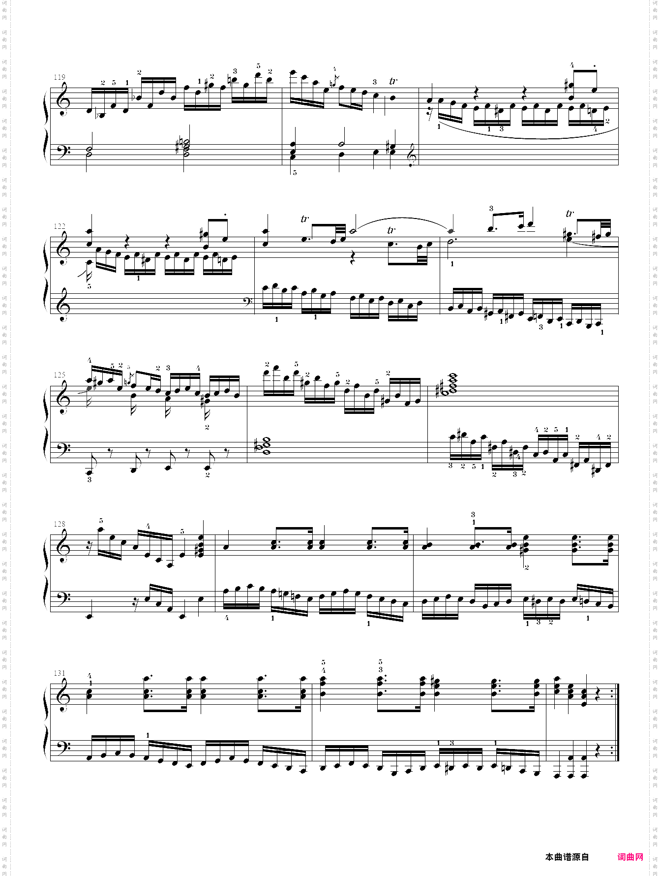 莫扎特 a小调钢琴奏鸣曲kv 310第一乐章