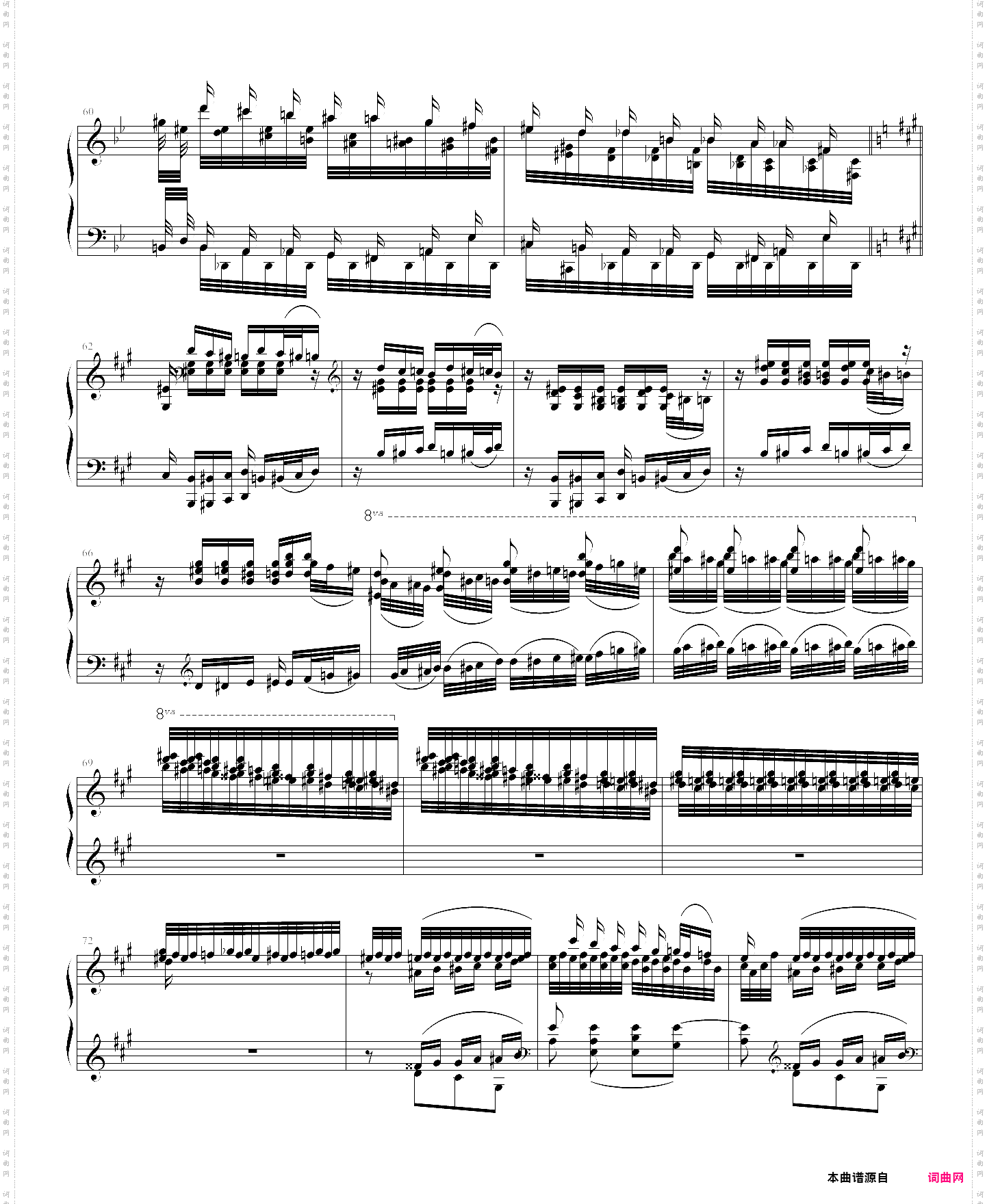 超技练习曲 no5 feux follets 鬼火liszt·李斯特