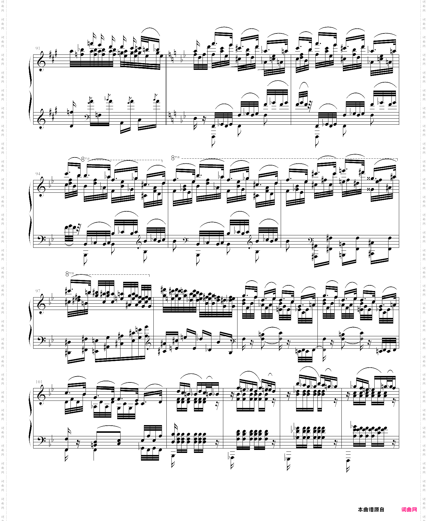 超技练习曲 no5 feux follets 鬼火liszt·李斯特