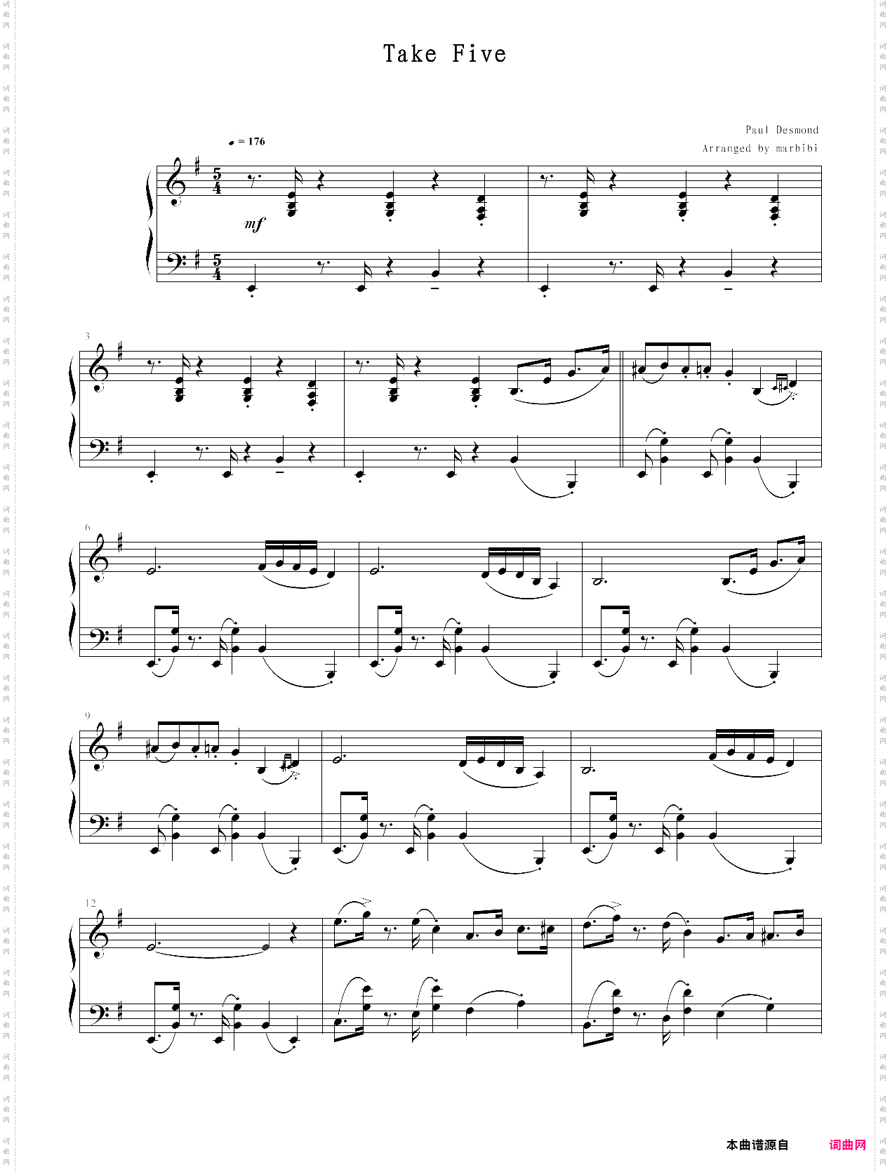 爵士名曲 take five paul desmond