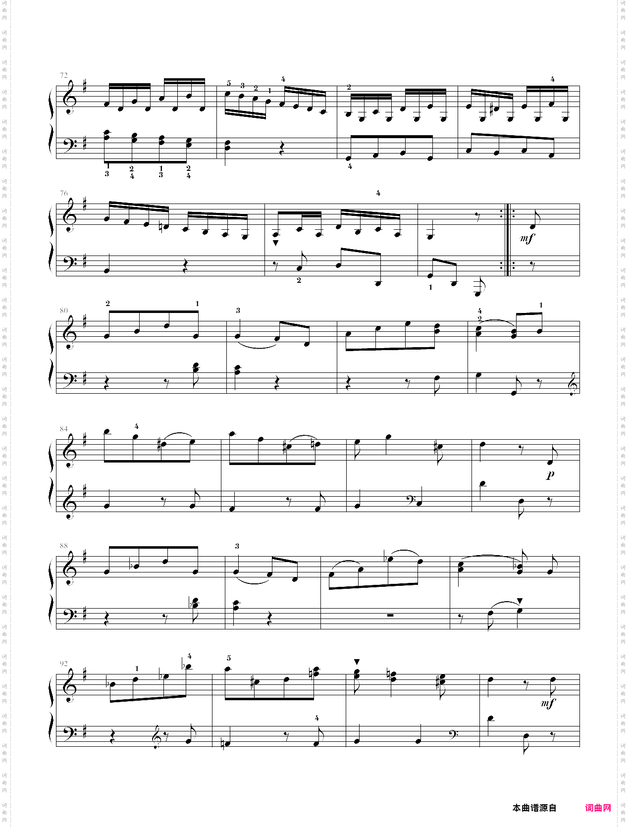 第六级大型乐曲g大调奏鸣曲第三乐章