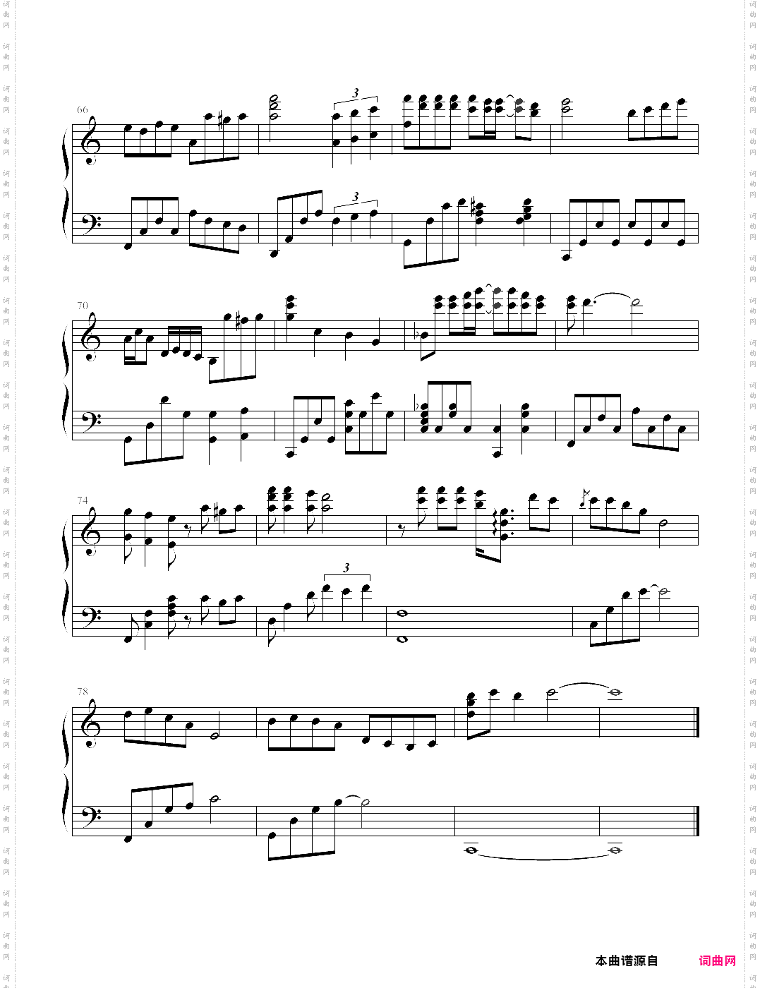 我钢琴版，张国荣