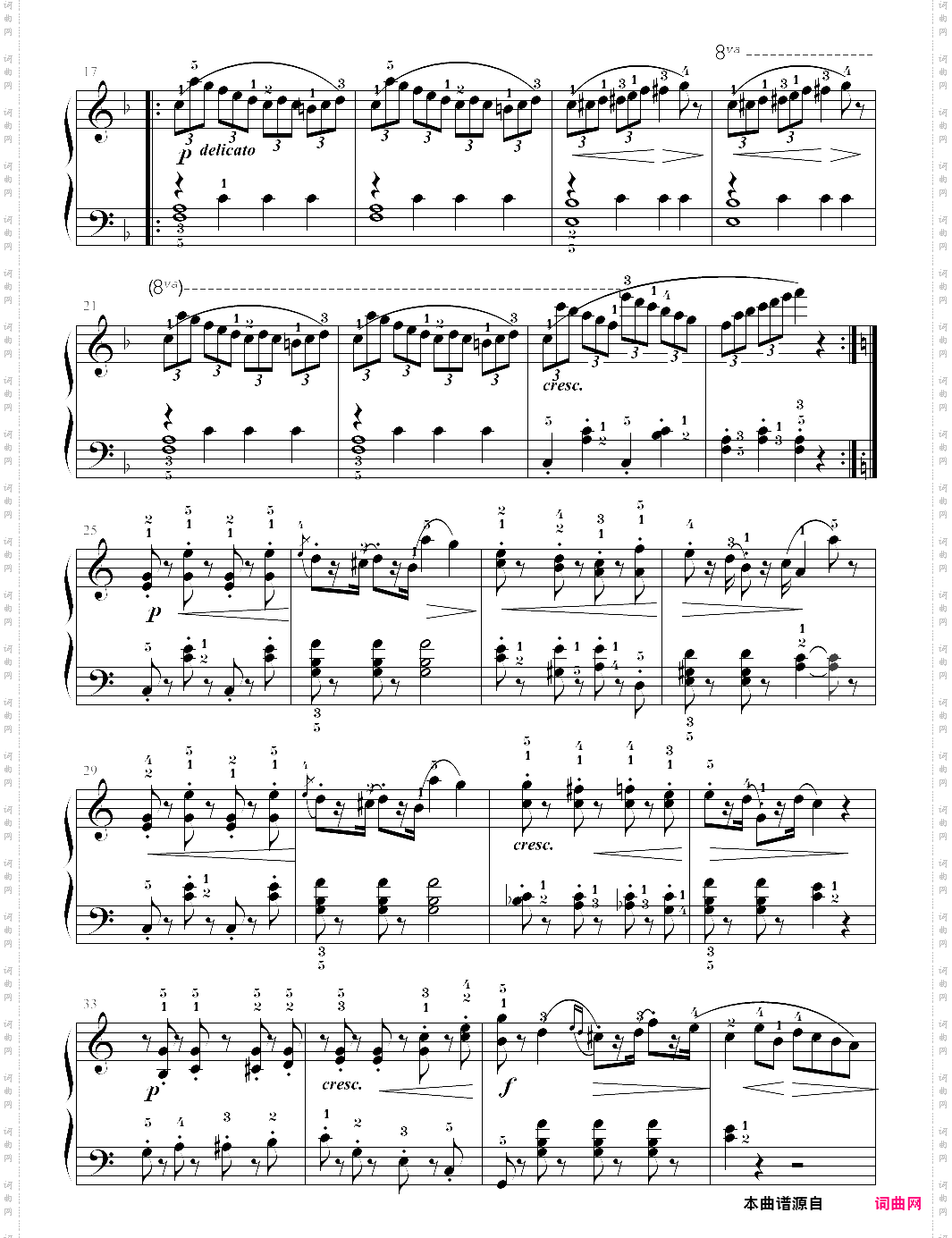 25·骑士spirit of chivalry，布格缪勒钢琴进阶25曲作品100