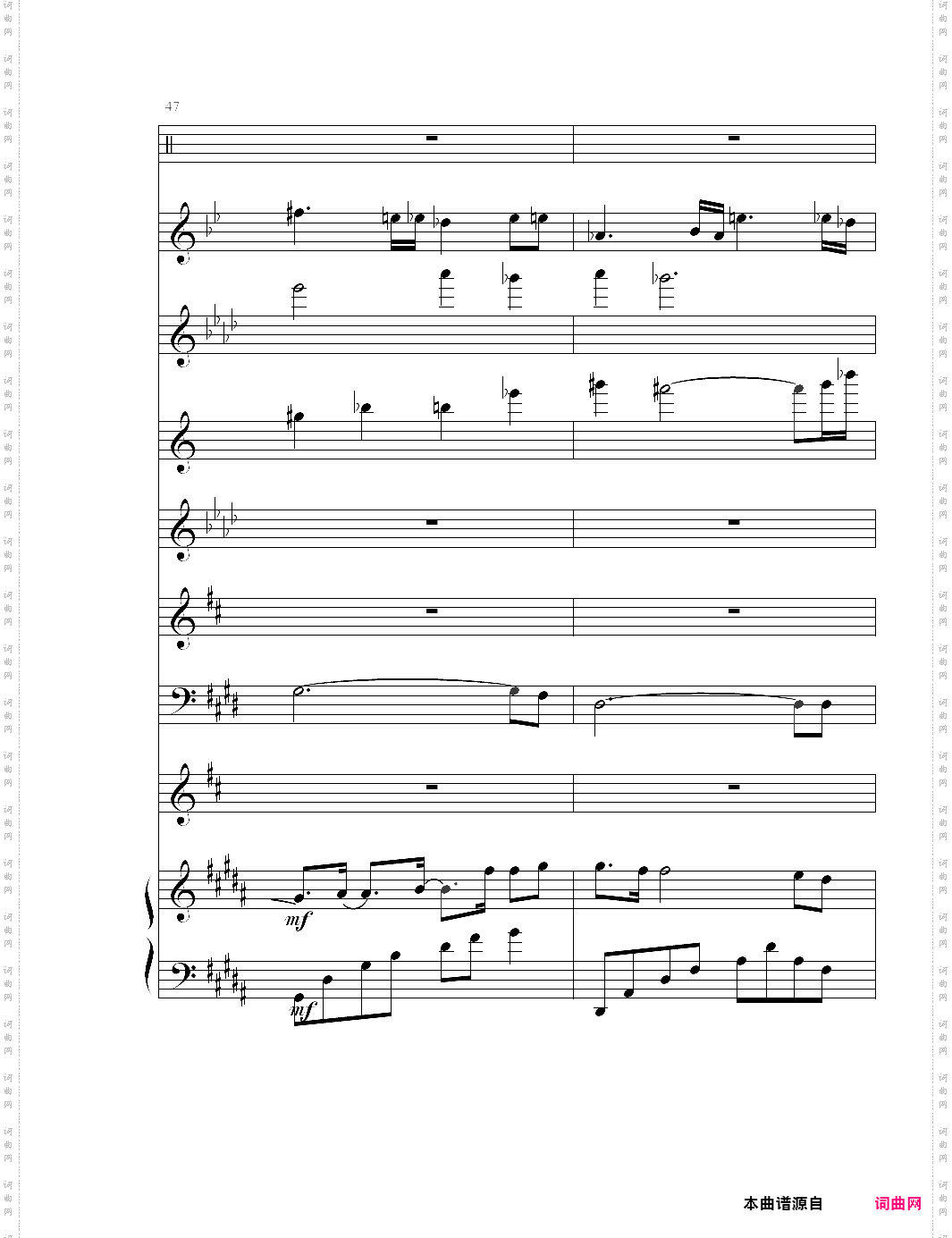 the dawn亡灵序曲 总谱