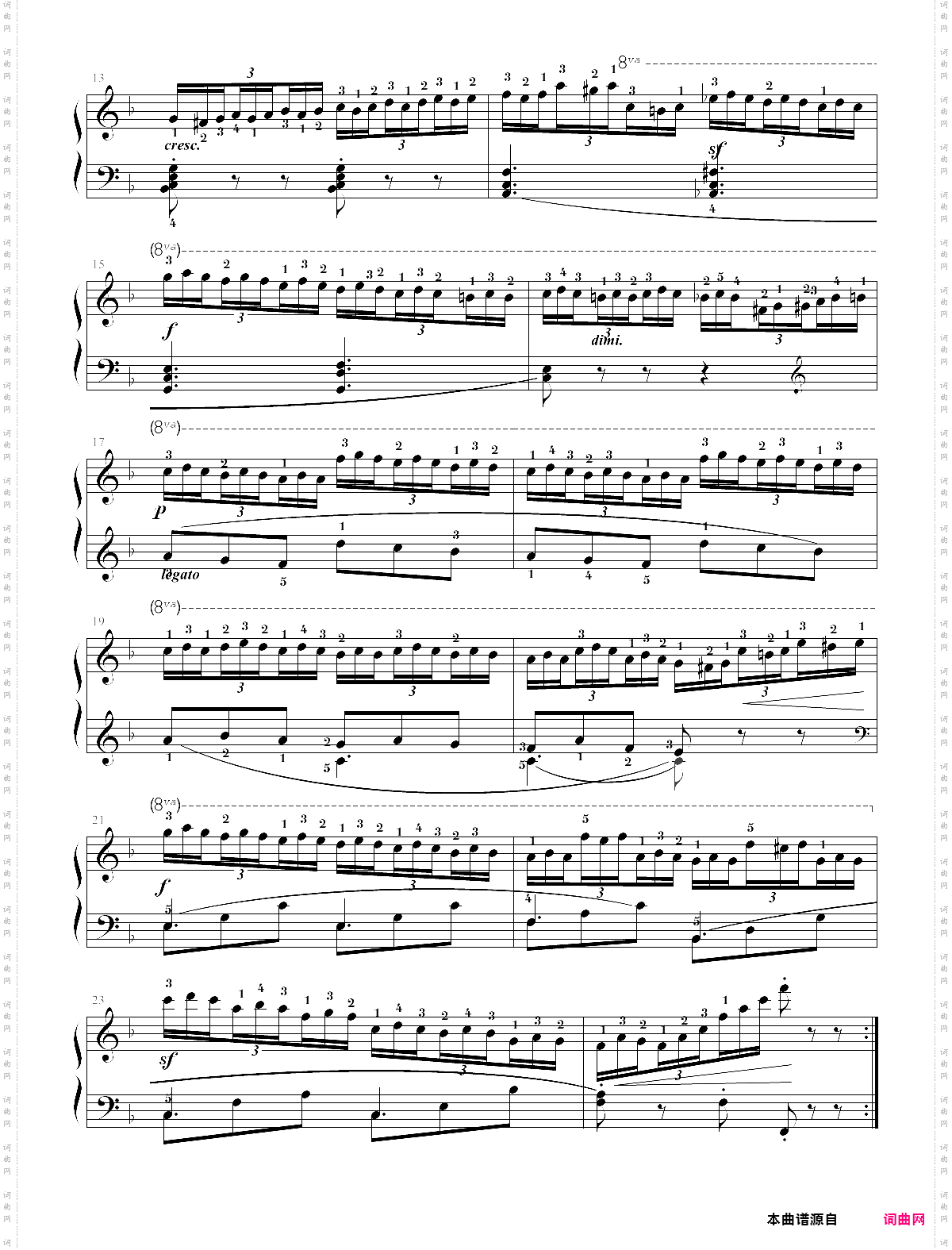 第五级练习曲练习曲op·849 no·20