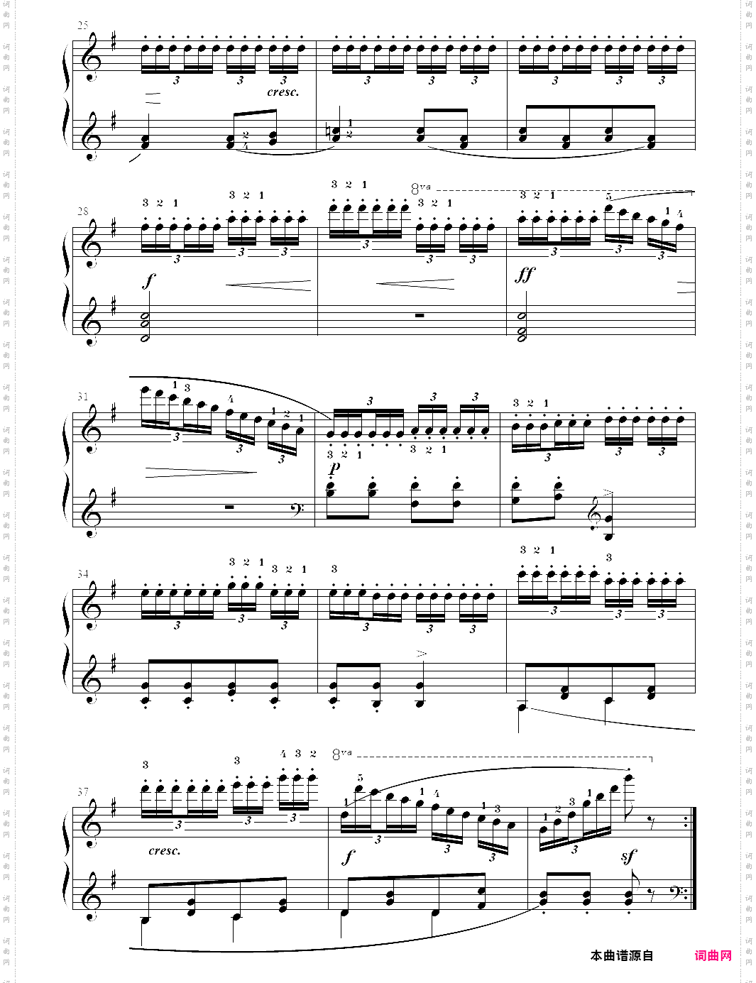 车尔尼849钢琴流畅练习曲-12
