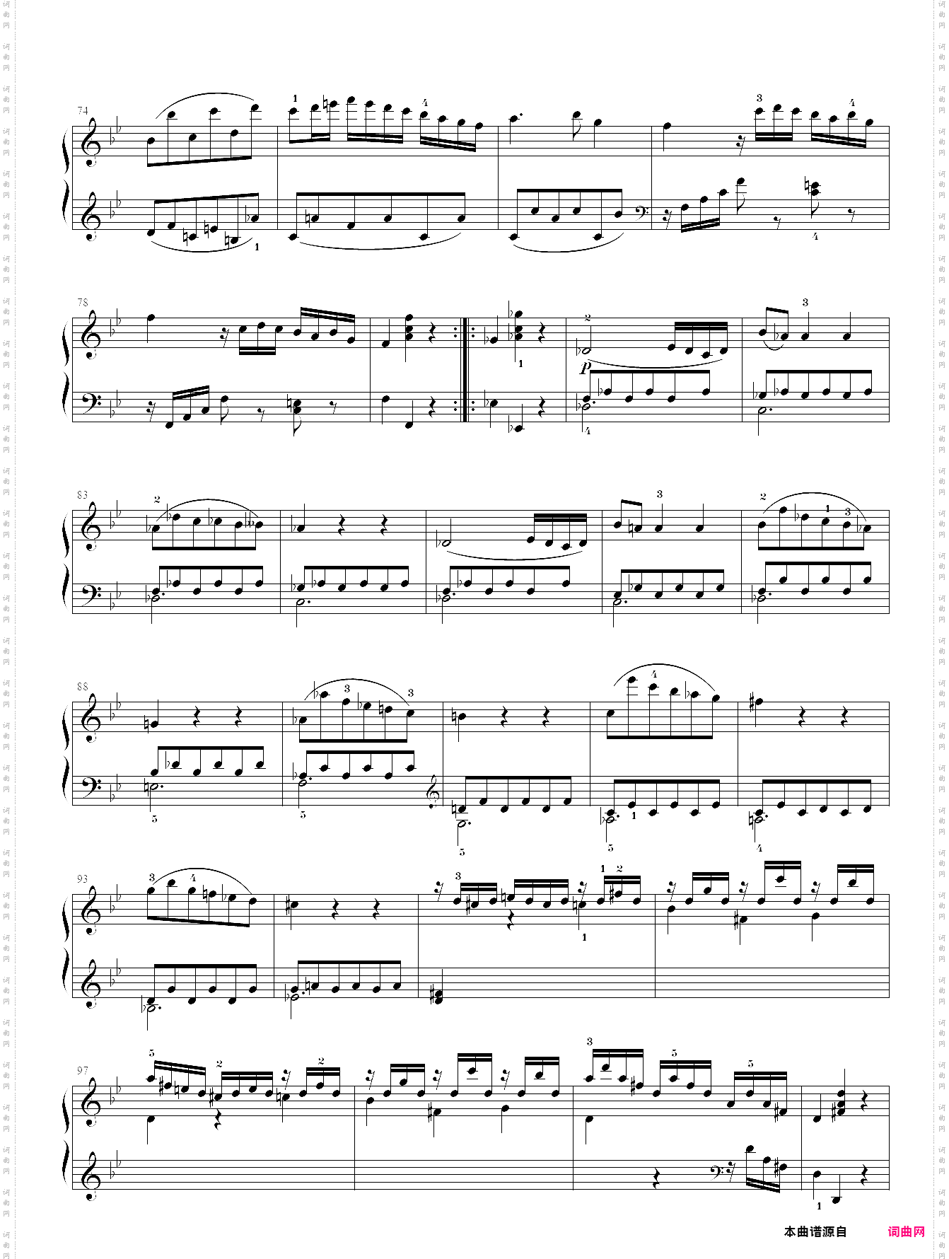 莫扎特降b大调钢琴奏鸣曲k570第一乐章