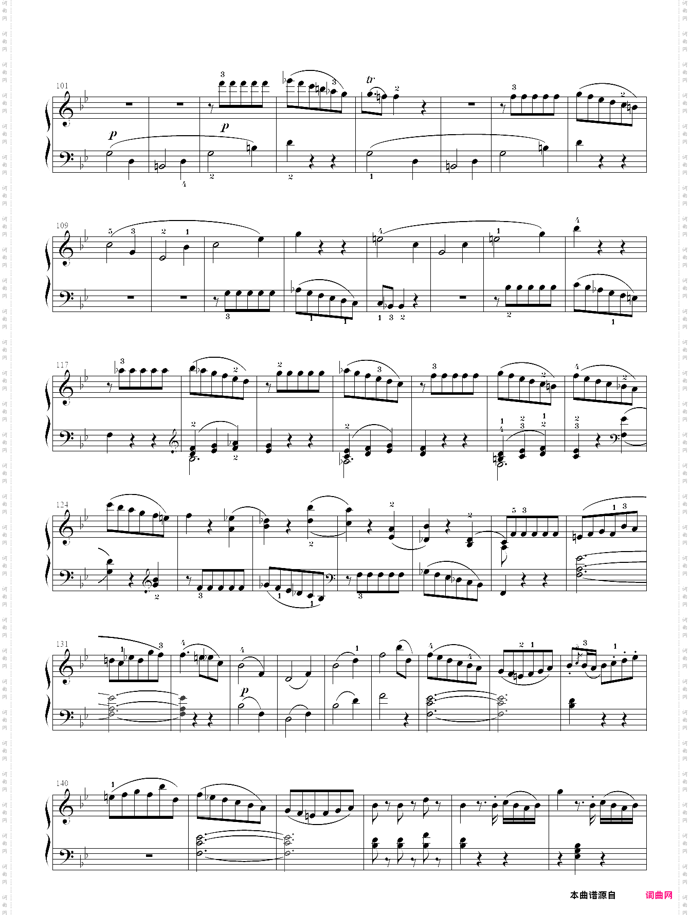 莫扎特降b大调钢琴奏鸣曲k570第一乐章