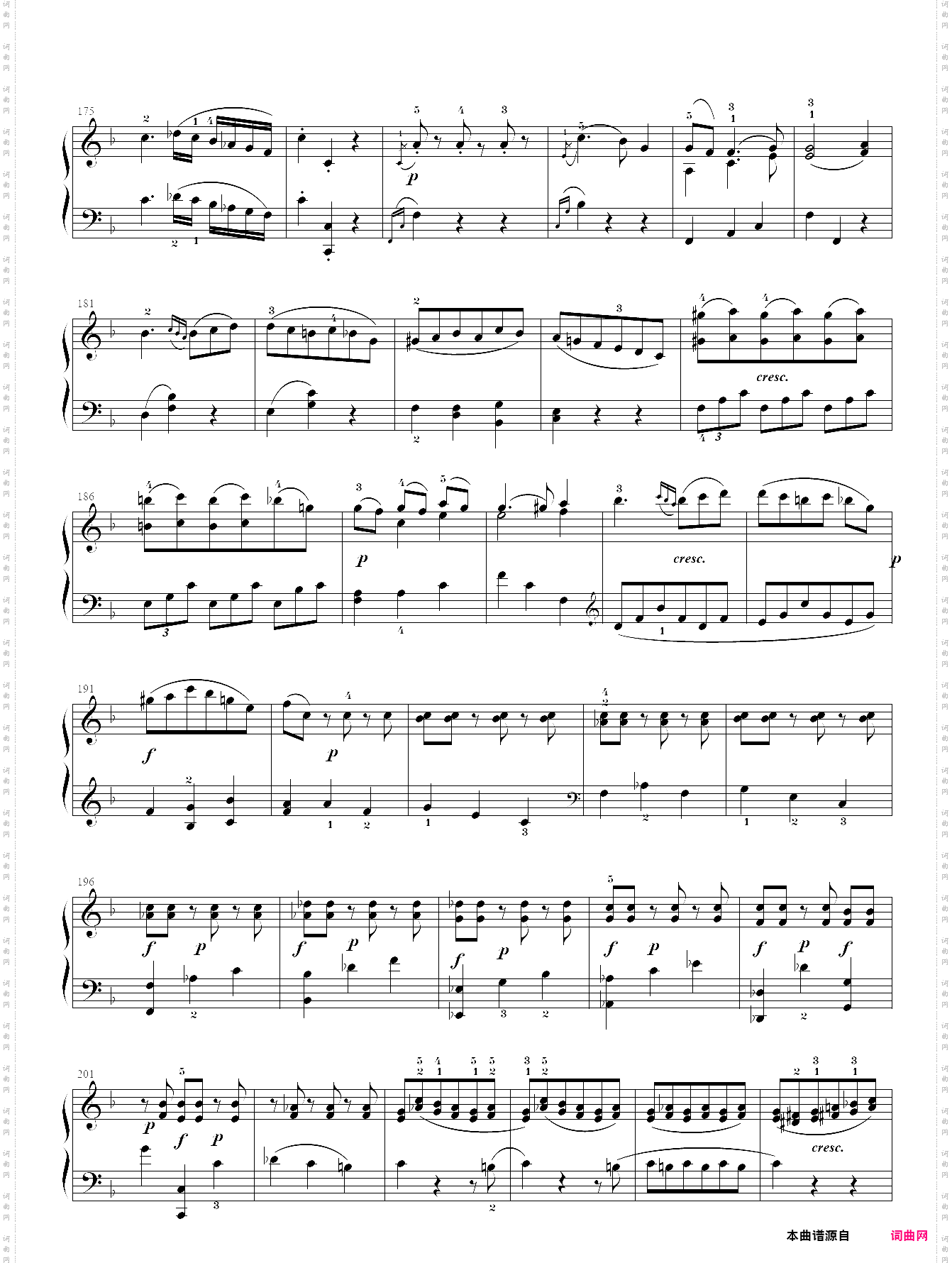 莫扎特f大调钢琴奏鸣曲k332第一乐章