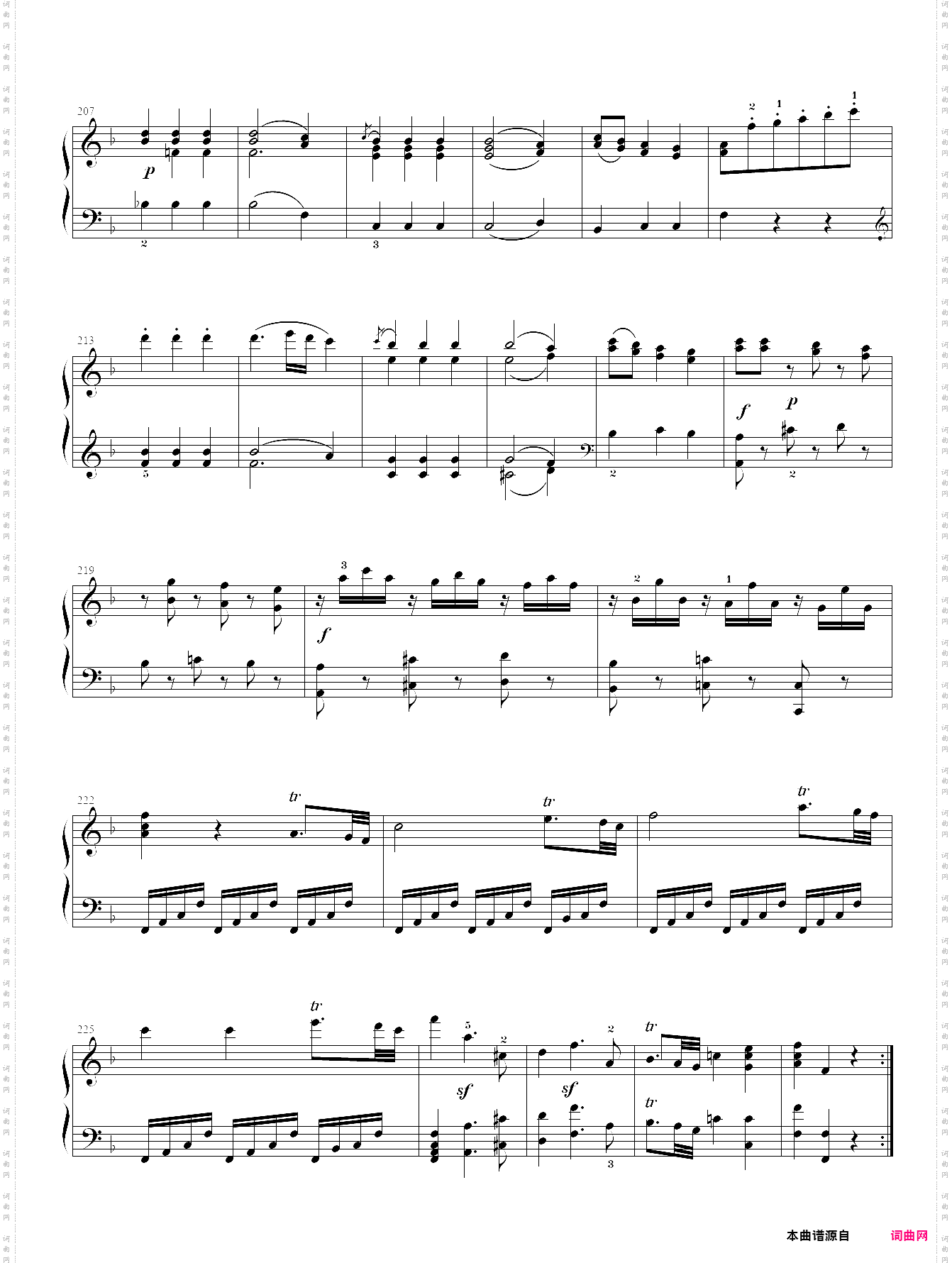 莫扎特f大调钢琴奏鸣曲k332第一乐章