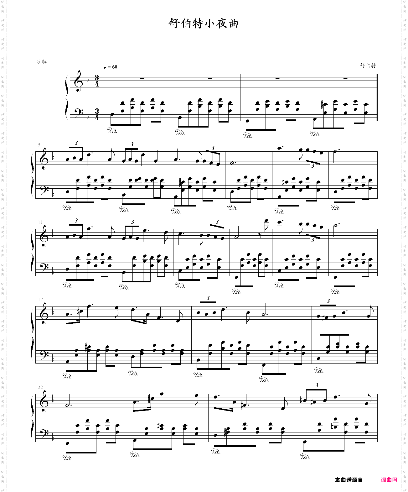 舒伯特小夜曲独奏版