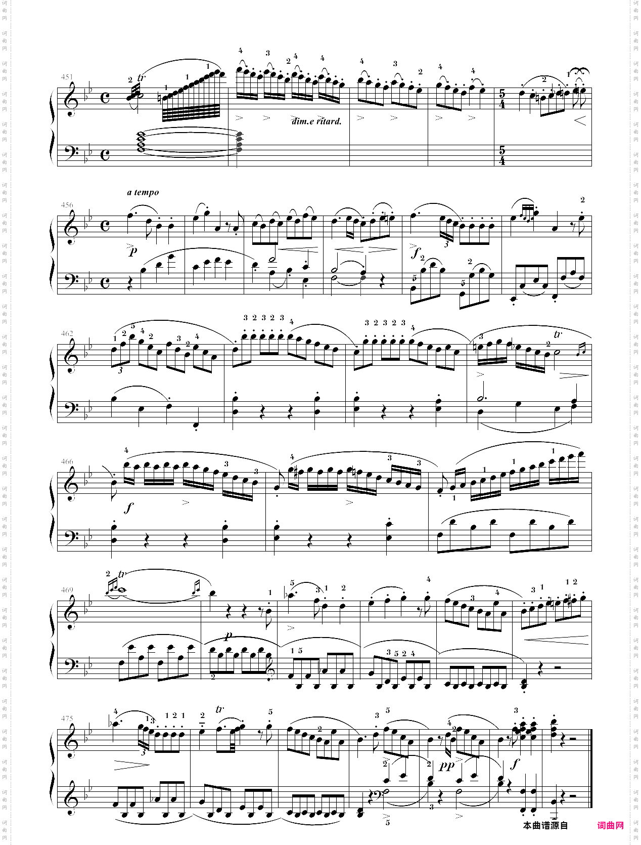 莫扎特降b大调第十三钢琴奏鸣曲