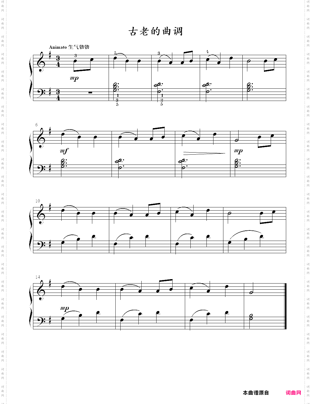 21古老的曲调_小汤3-约翰·汤普森简易钢琴教程3