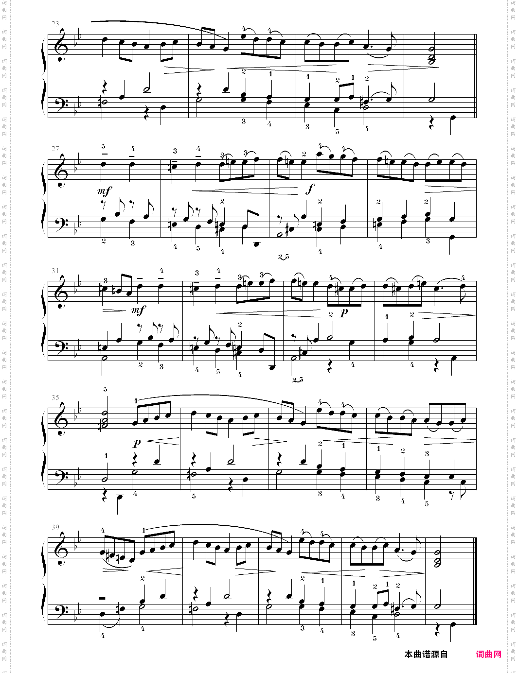 15-加伏特舞曲巴赫初级钢琴曲全集