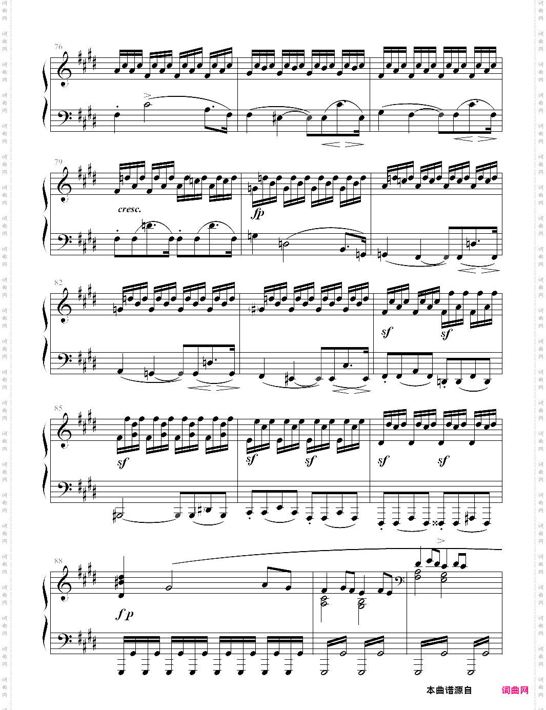 月光奏鸣曲贝多芬，月光第三乐章